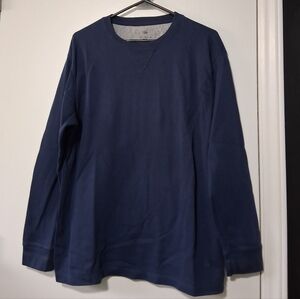 Classic Navy Crewneck Sweater for Men Size 2XL